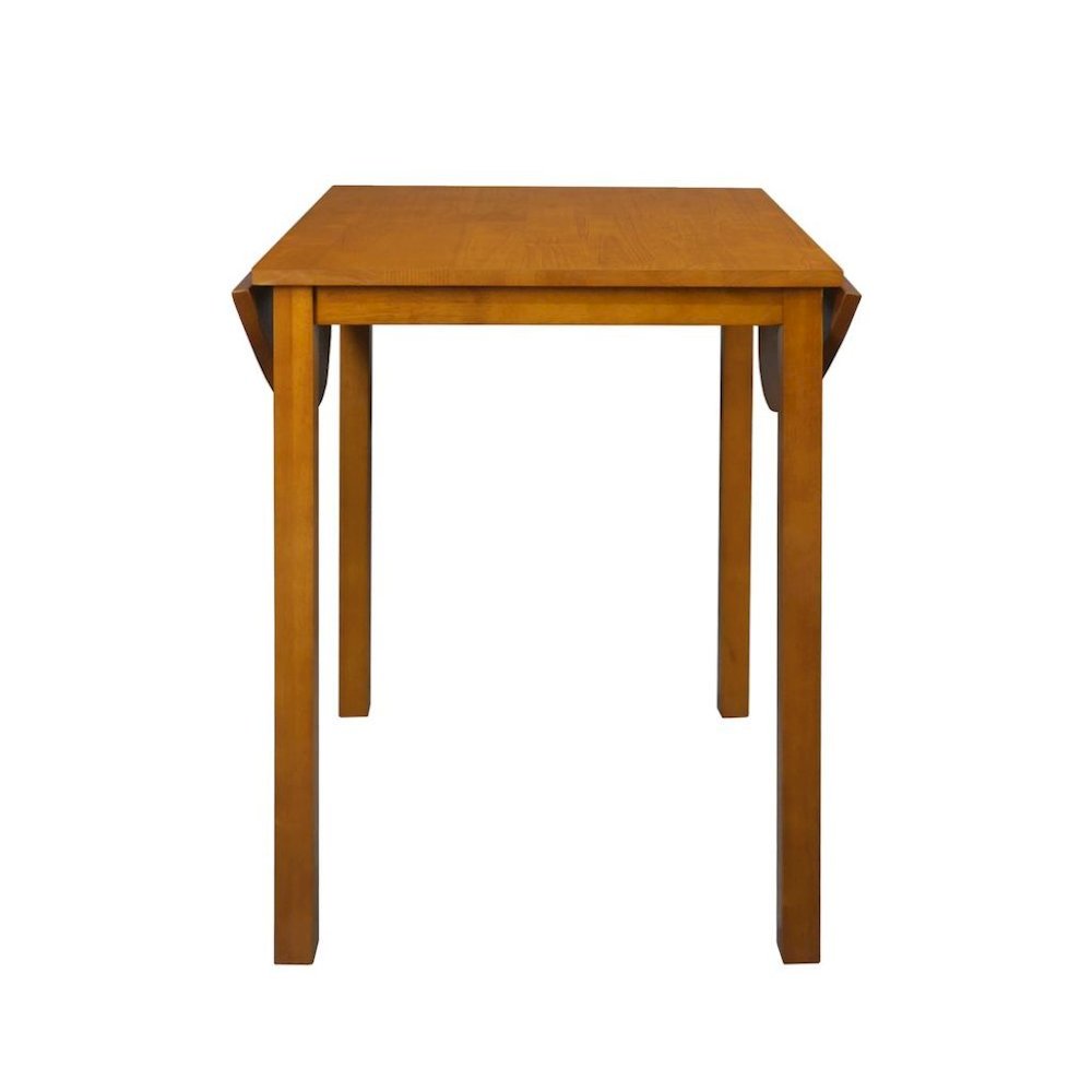 Oval Drop Leaf Folding Table with Walnut Wood Top and Rubberwood Frame