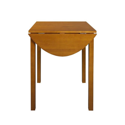 Oval Drop Leaf Folding Table with Walnut Wood Top and Rubberwood Frame