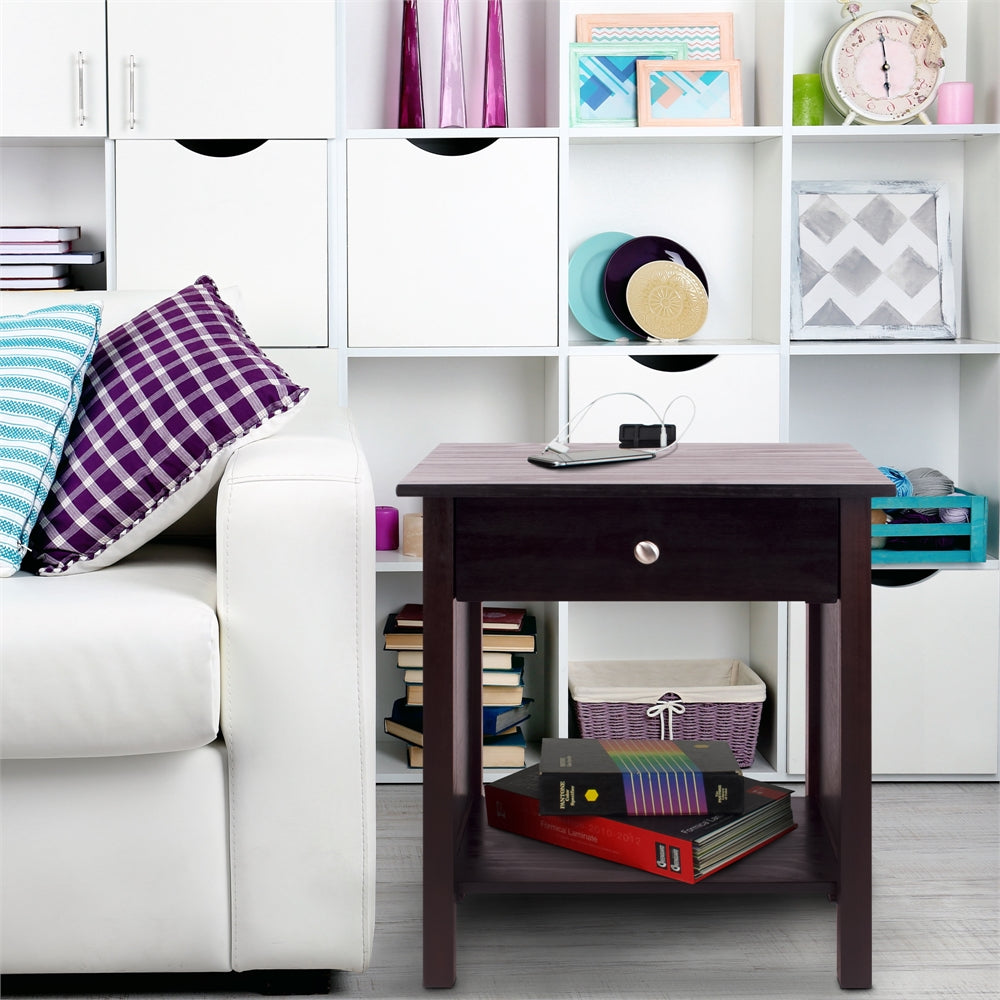 Vanderbilt Night Stand with USB Port- Espresso