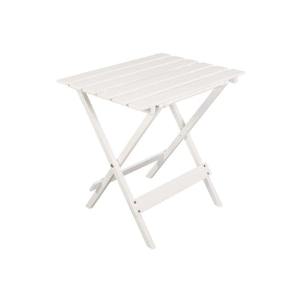 Portable Solid Wood Folding Side Table 2-Piece Set - White