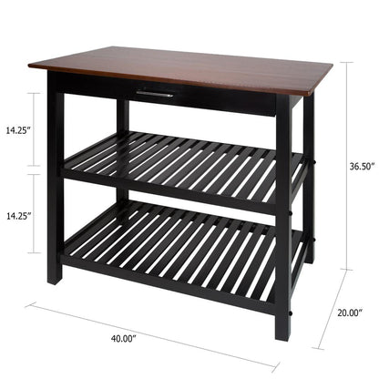 Kitchen Island with Solid Wood
