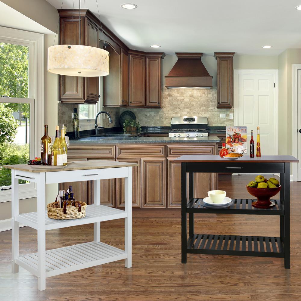 Kitchen Island with Solid Wood