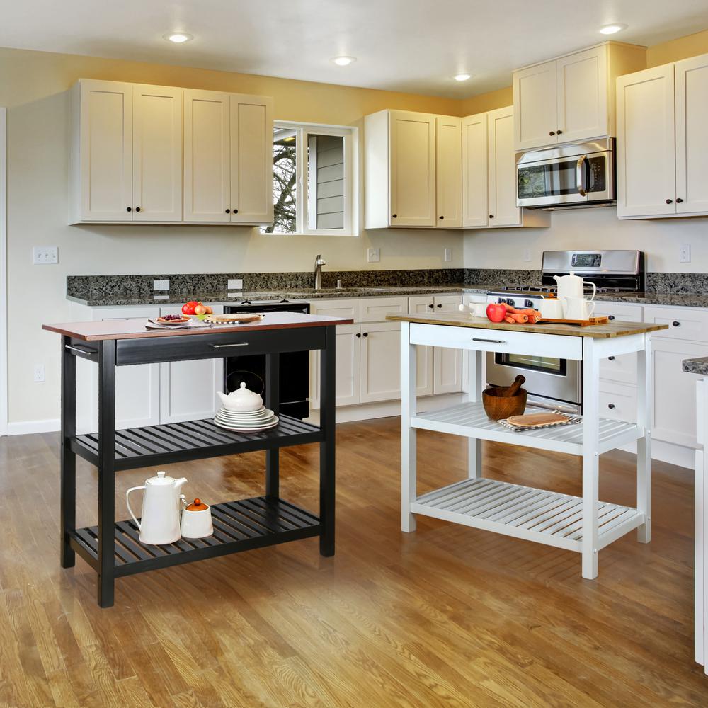 Kitchen Island with Solid Wood
