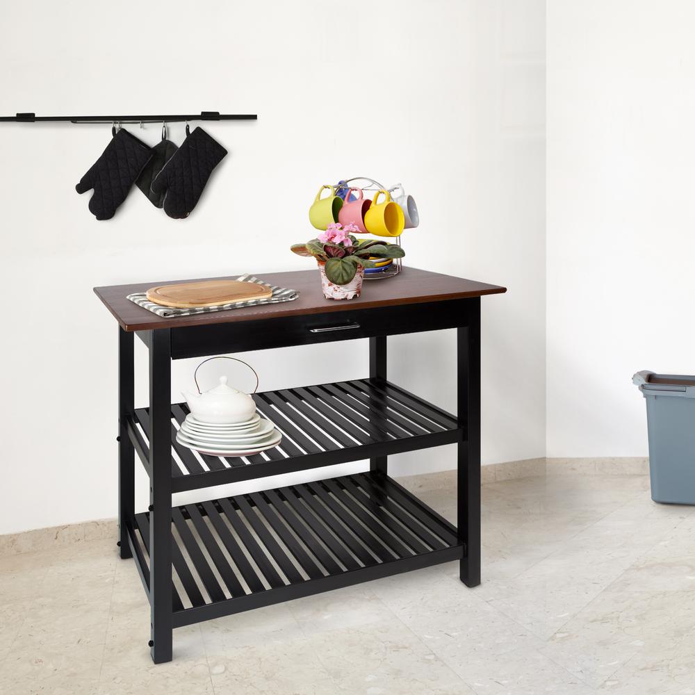 Kitchen Island with Solid Wood