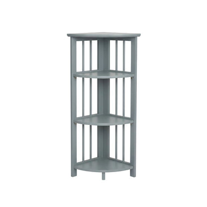 Wooden Bookcase with Open Shelves and Modern Design for Living Room