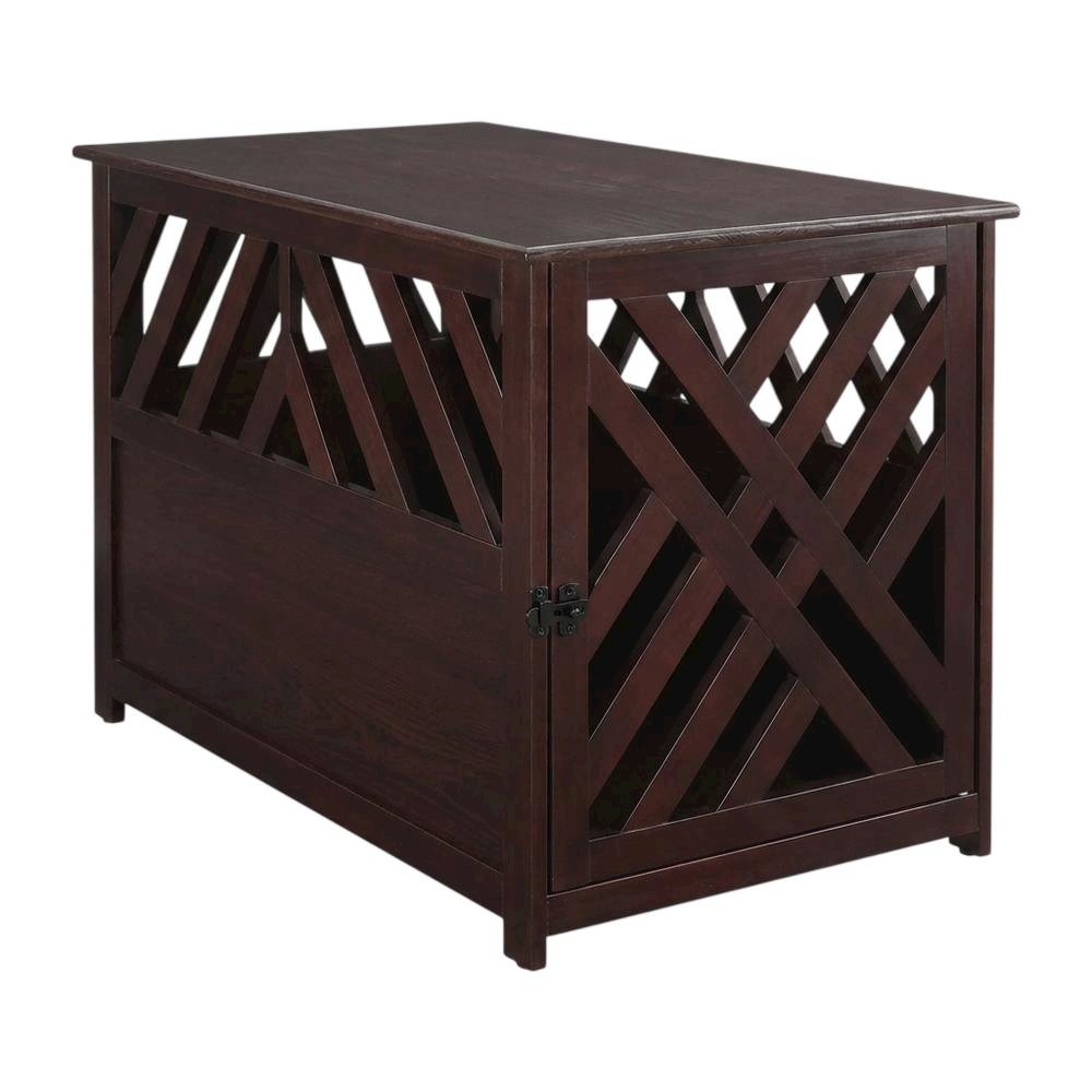 Espresso Wooden End Table with Sturdy Frame and Classic Design