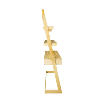 Freestanding Ladder Desk with Drawer, Natural