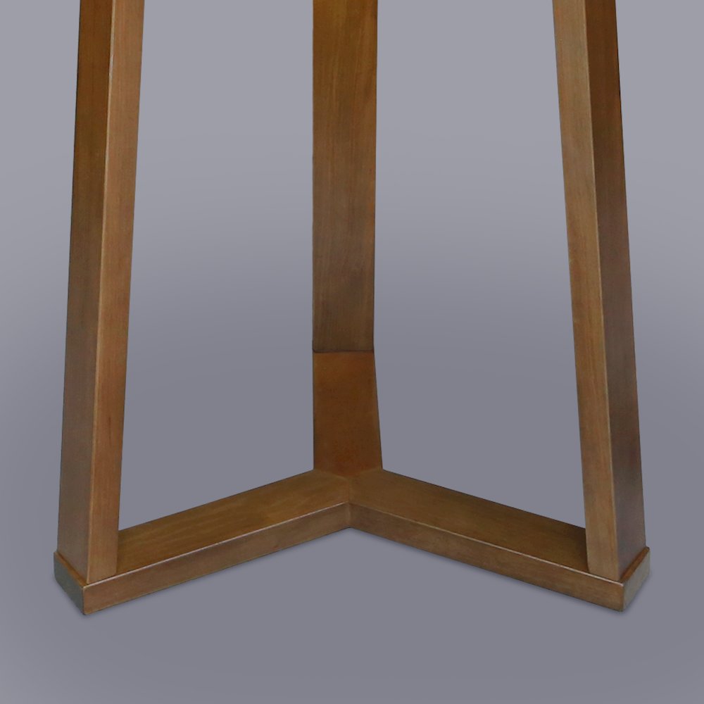 Aesthetic Tripod Round Side Table with Solid American Hardwood Legs, Walnut