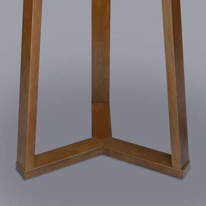 Aesthetic Tripod Round Side Table with Solid American Hardwood Legs, Walnut