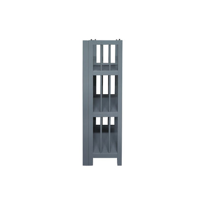3-Shelf Folding Bookcase 14" Wide, Slate Gray
