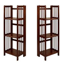 Wooden Bookcase with Open Shelves and Stable Construction for Living Room