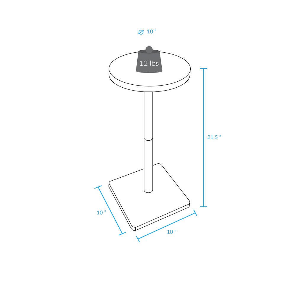 100% American Hardwood Drink Table