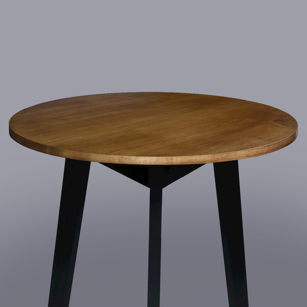 Three-Legged Round Side Modern Table with Solid American Hardwood Top