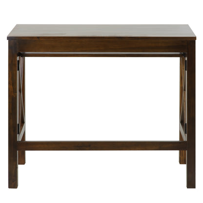 Montego Folding Desk with Pull-Out-Warm Brown
