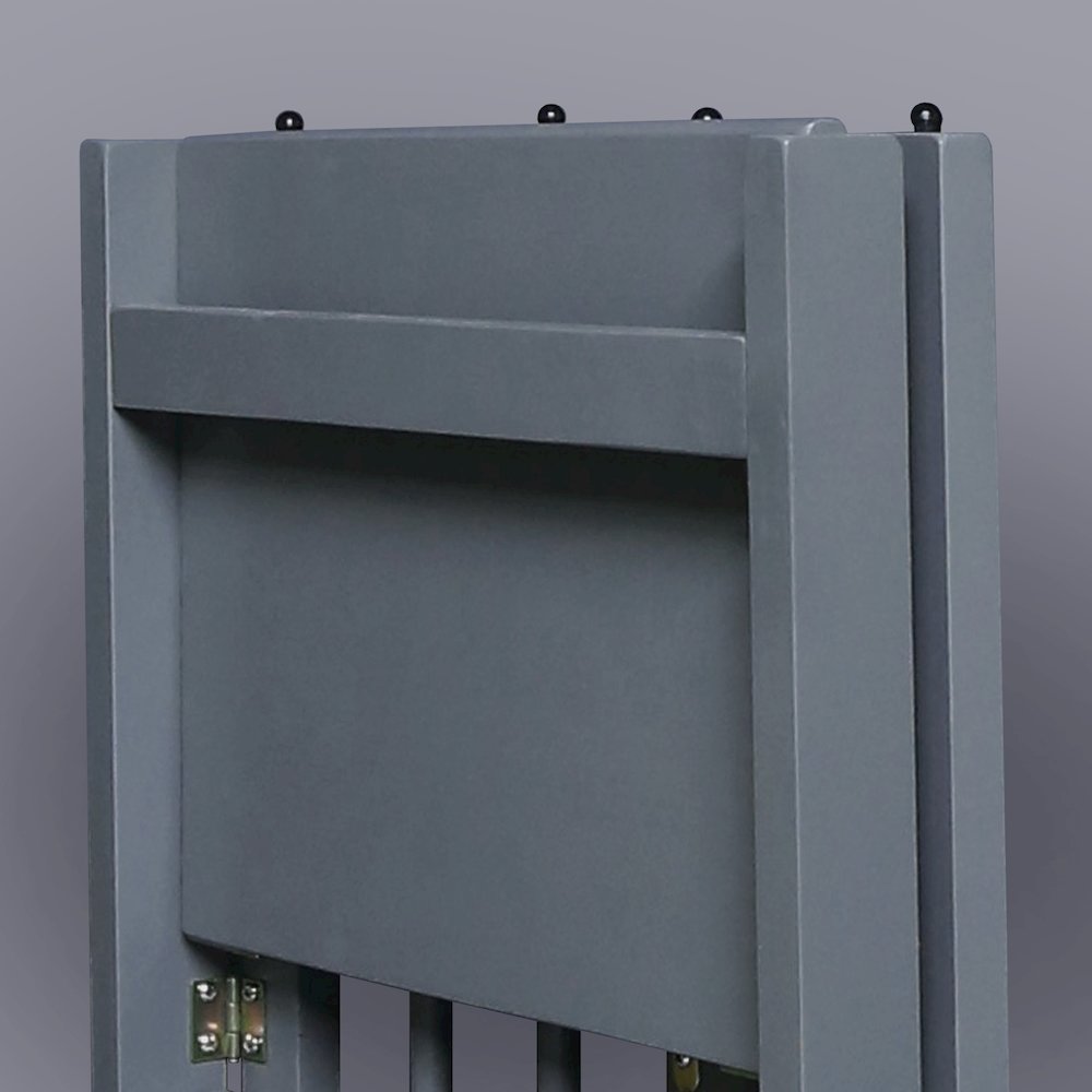 3-Shelf Folding Bookcase 14" Wide, Slate Gray