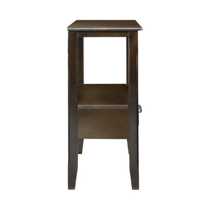 2-Tier Tall Side Table with Drawer - Java