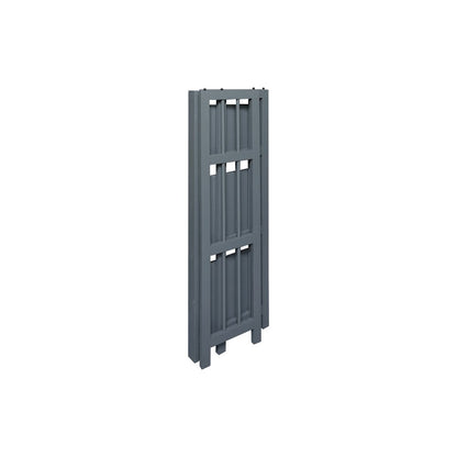3-Shelf Folding Bookcase 14" Wide, Slate Gray