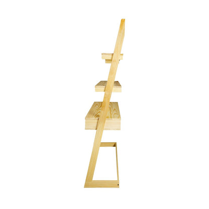 Freestanding Ladder Desk with Drawer, Natural
