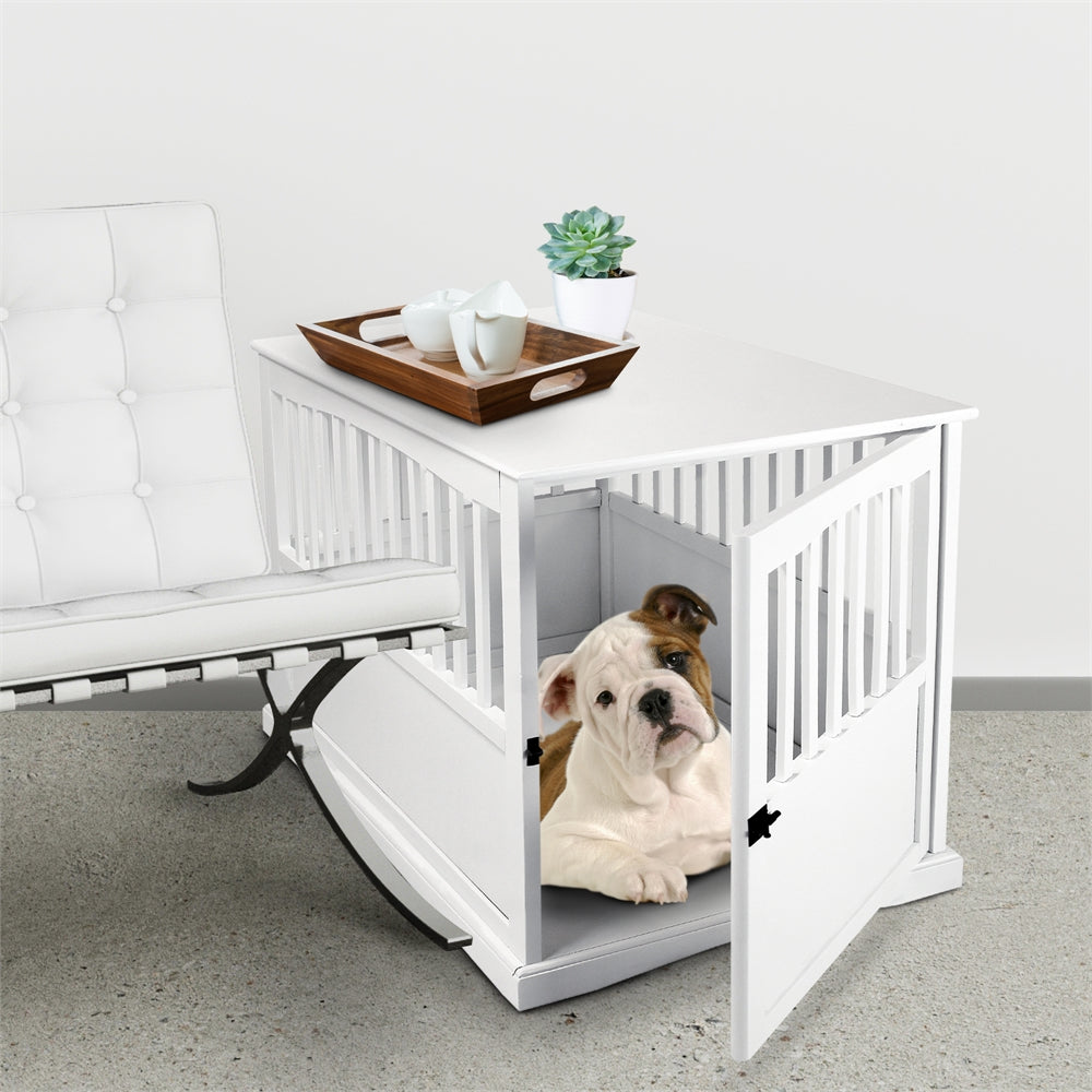 Pet Crate End Table-White