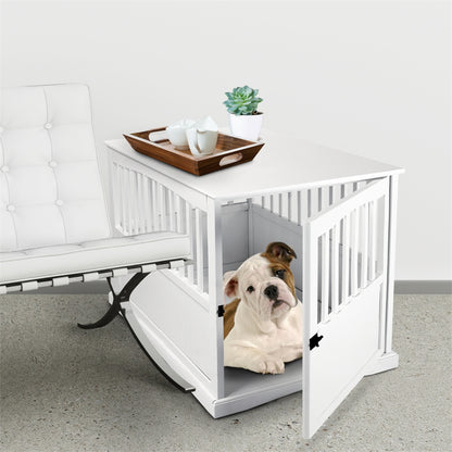 Pet Crate End Table-White