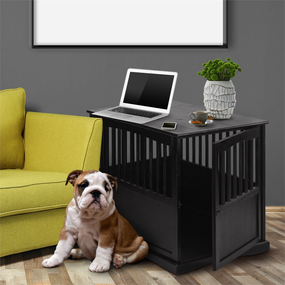 Pet Crate End Table-Black