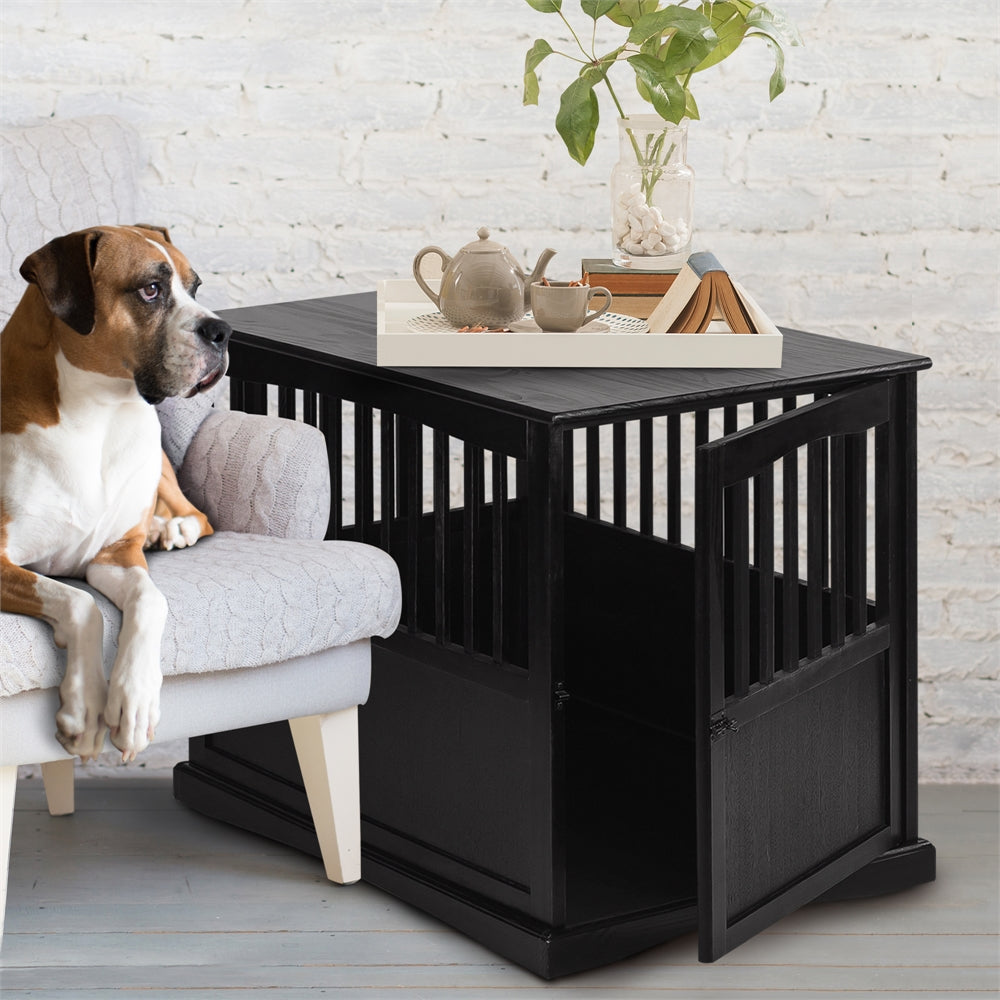 Pet Crate End Table-Black