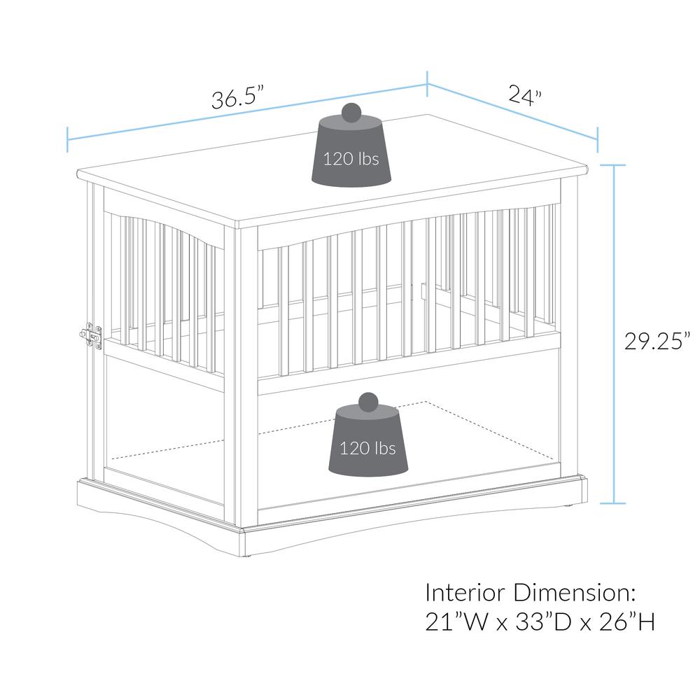 Pet Crate End Table - Walnut