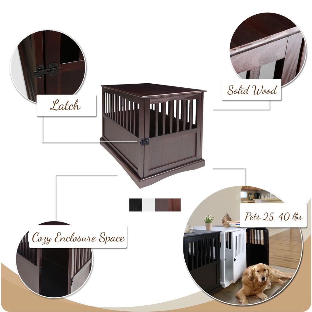 Pet Crate End Table - Walnut