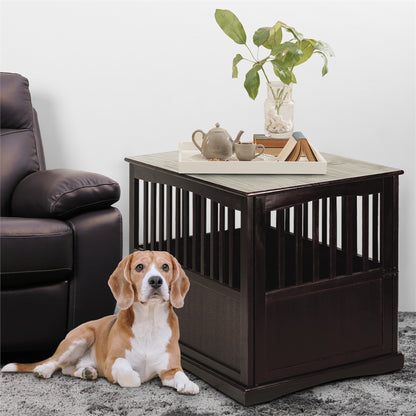 Pet Crate End Table-Espresso