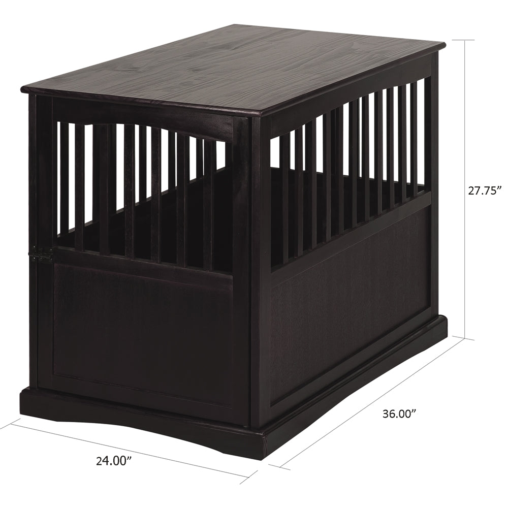Pet Crate End Table-Espresso