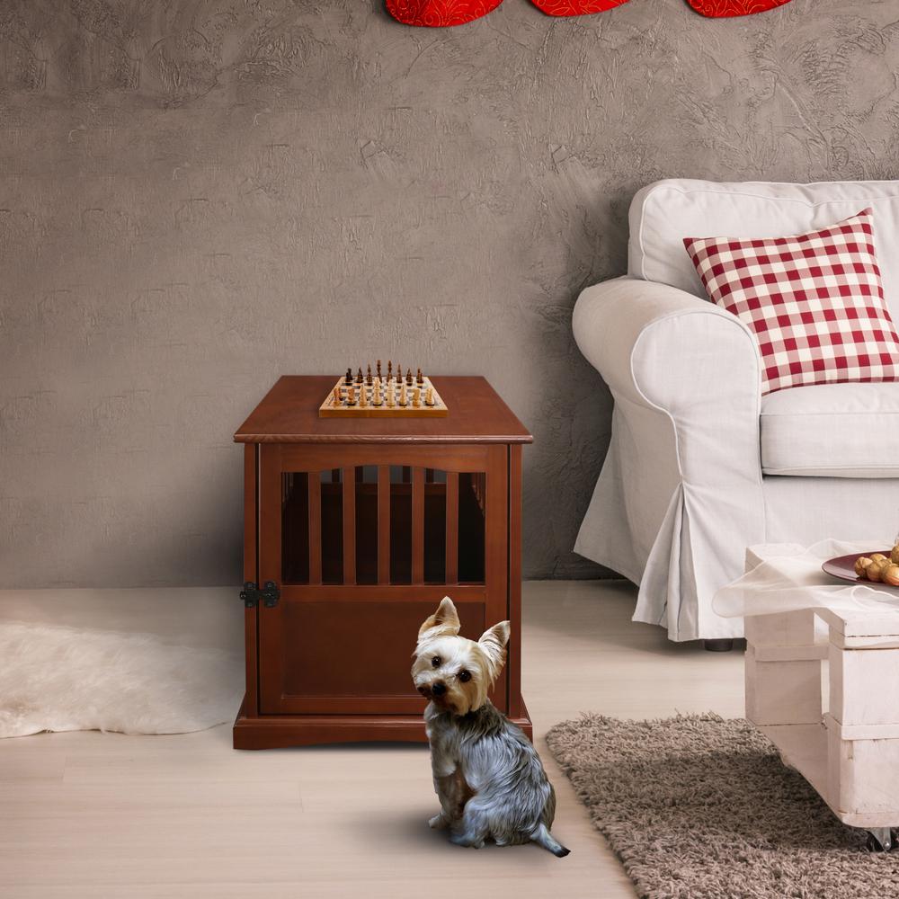 Pet Crate End Table - Walnut
