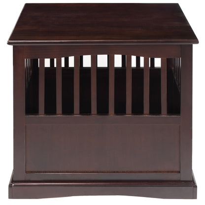 Pet Crate End Table-Espresso