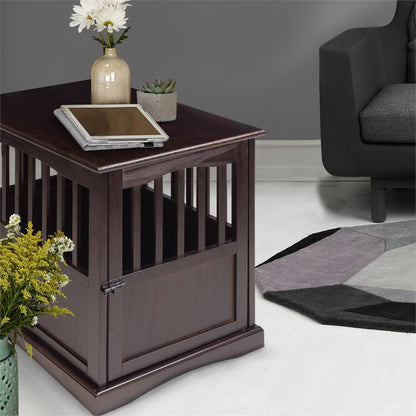 Pet Crate End Table-Espresso
