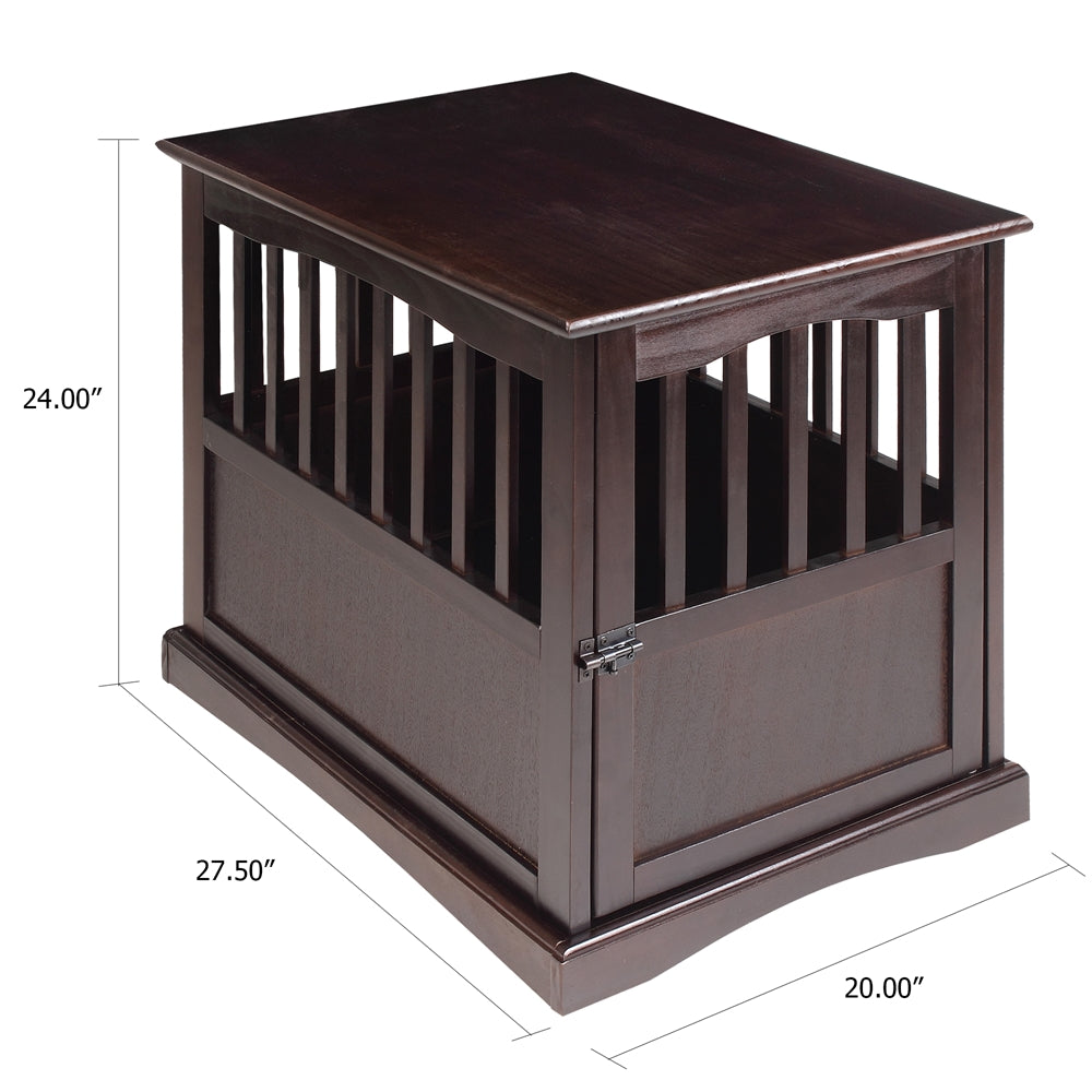 Pet Crate End Table-Espresso