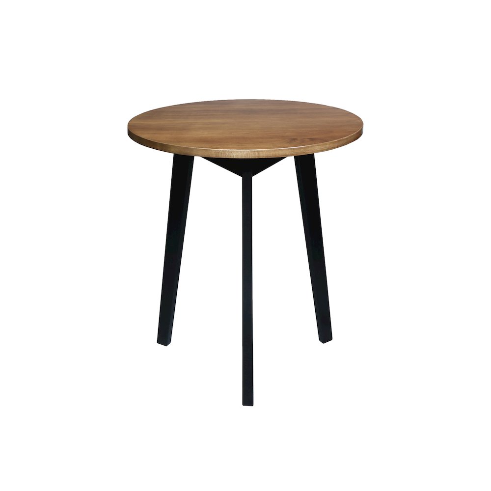 Three-Legged Round Side Modern Table with Solid American Hardwood Top
