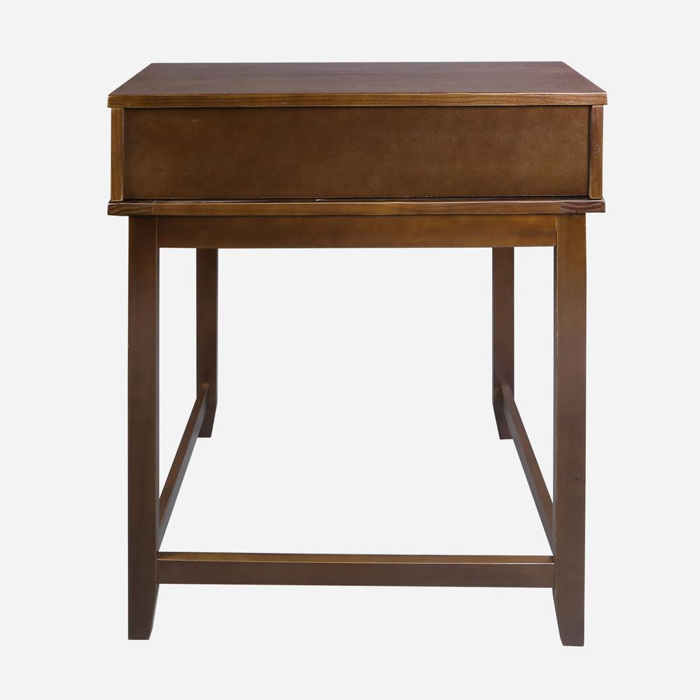 Solid Wood Home Office Computer Desk with Hutch, Pull-out tray