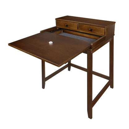 Solid Wood Home Office Computer Desk with Hutch, Pull-out tray