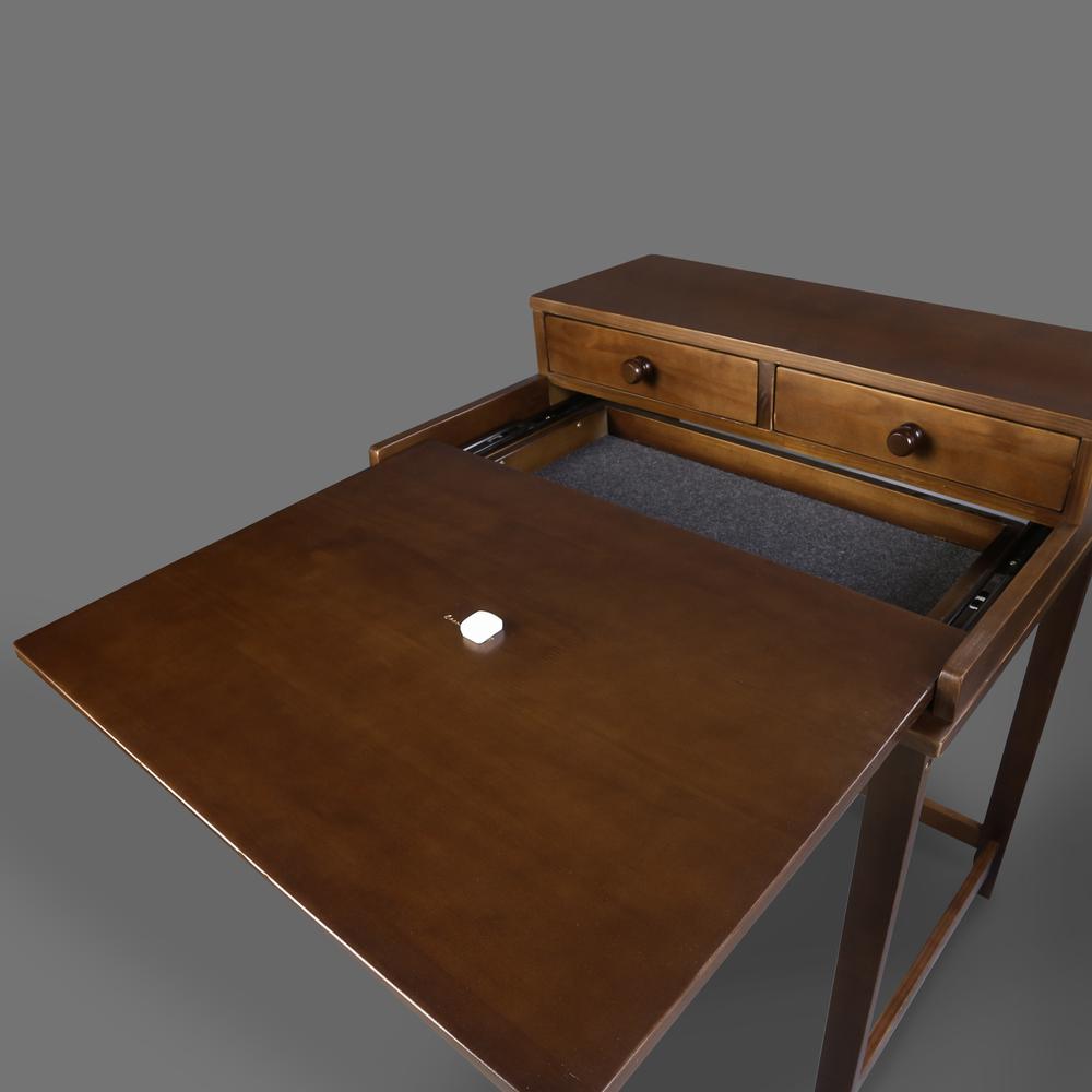 Solid Wood Home Office Computer Desk with Hutch, Pull-out tray
