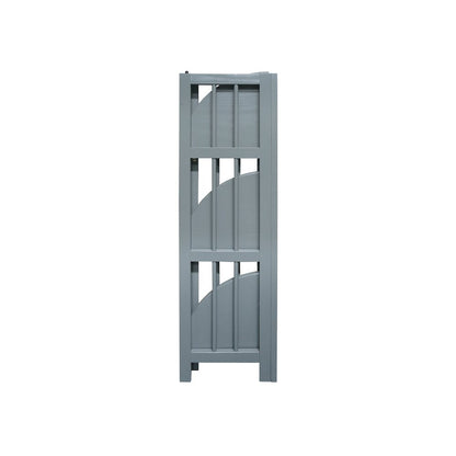 Casual Home Mission 4-Shelf Corner Folding Bookcase, Slate Gray