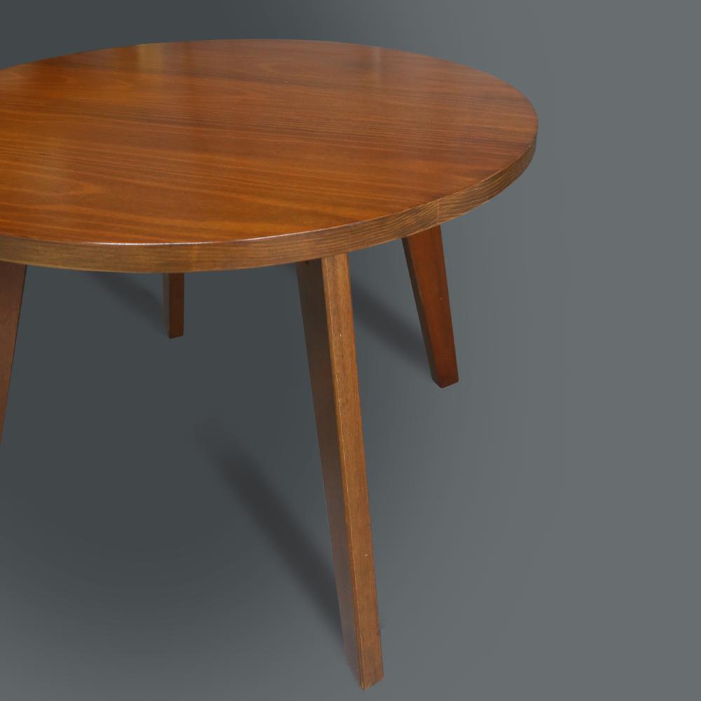 Genuine 24" Round Coffee Table with Solid American Gum - Sweet Oak