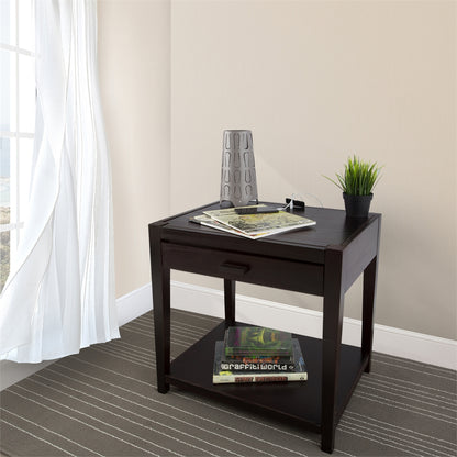 Notre Dame Night Stand with Usb Port-Espresso