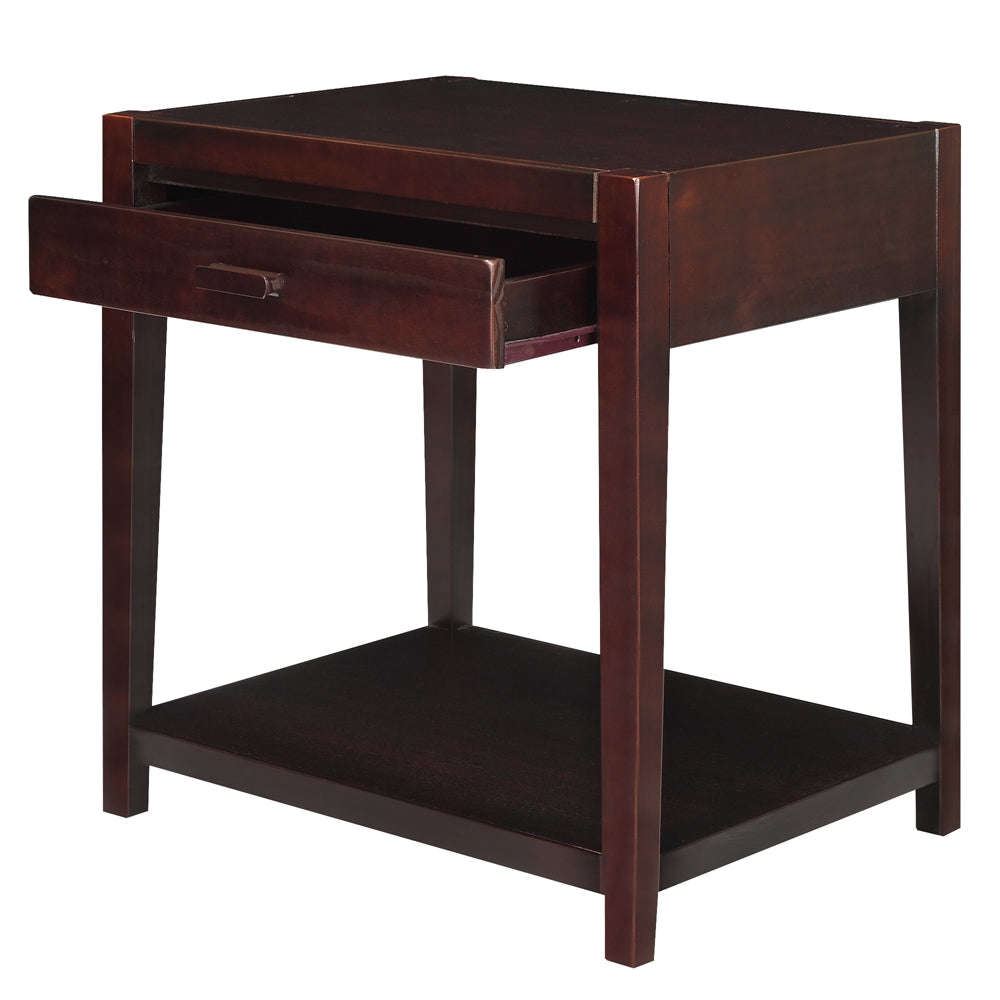 Notre Dame Night Stand with Usb Port-Espresso