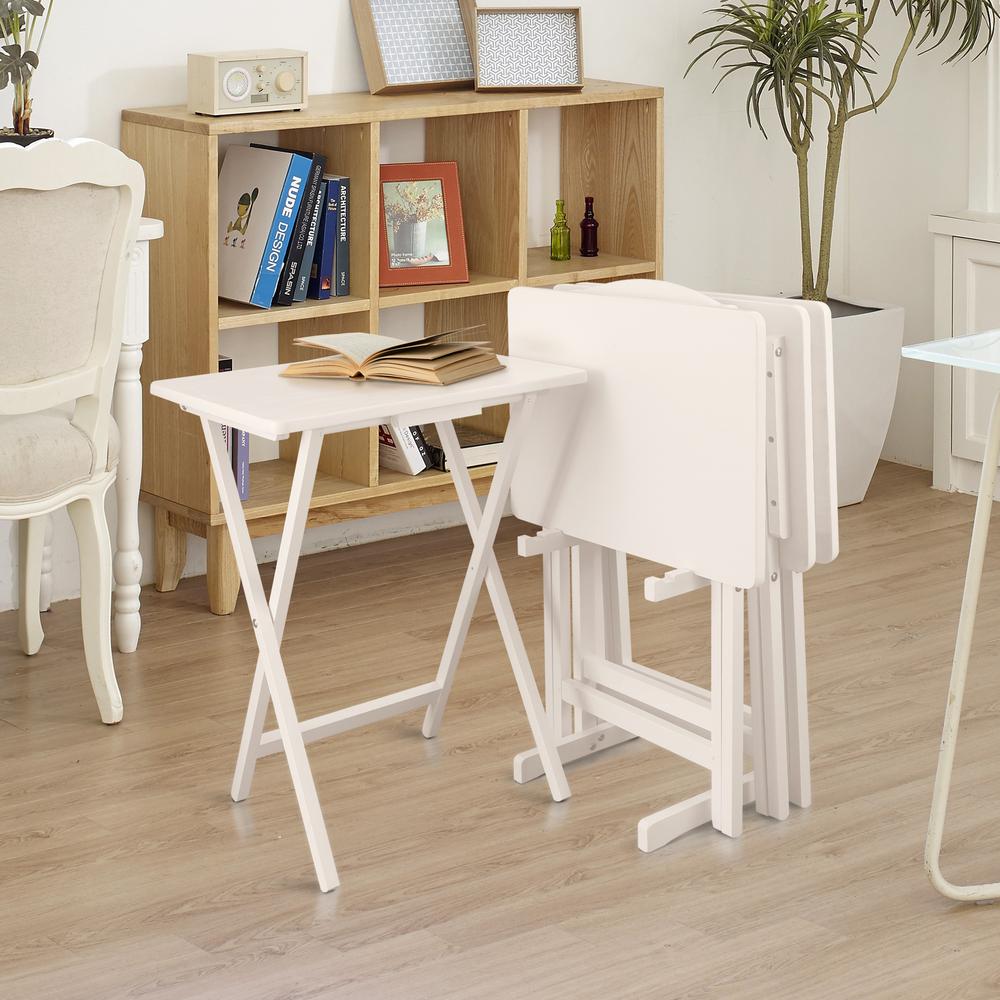 5pcs Tray Table Set - White