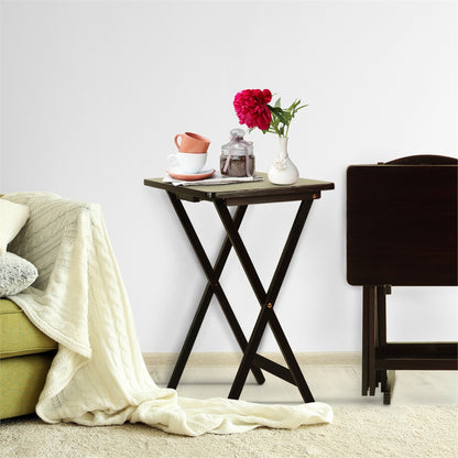 5pcs Tray Table Set-Espresso