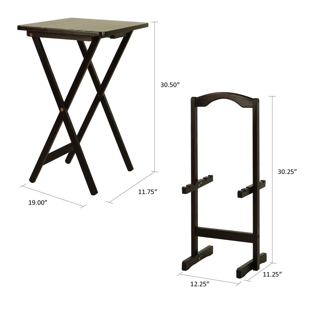 5pcs Tray Table Set-Espresso