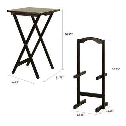 5pcs Tray Table Set-Espresso