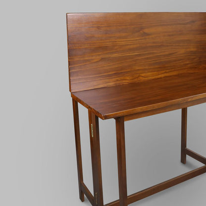 Solid Wood Folding Console to Dining Convertible Table