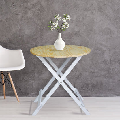 100% Solid Wood Round Folding Table
