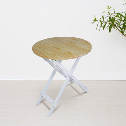100% Solid Wood Round Folding Table