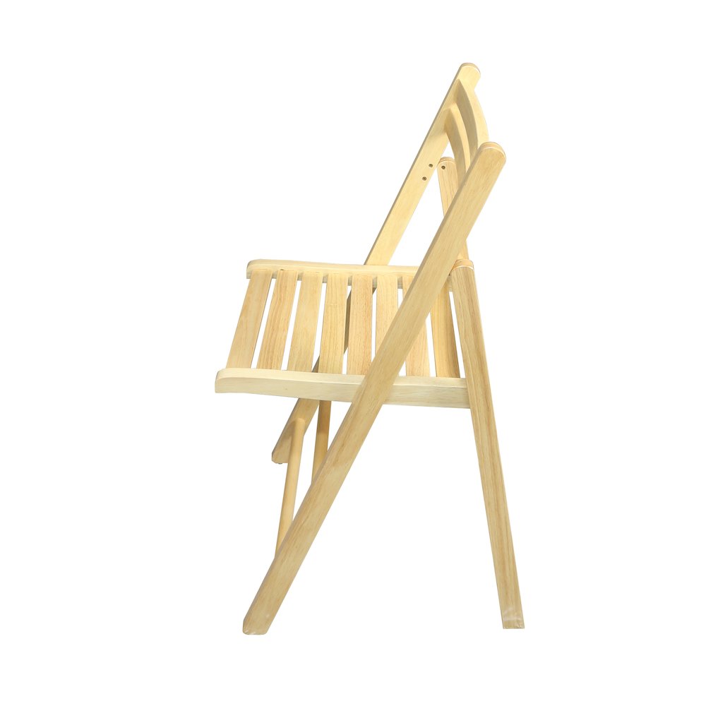 Casual Home Wooden Folding Chairs 2-Pcs Set - Natural